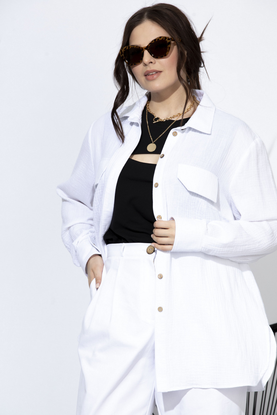 Рубашка SOVA 11157 белый - фото 4